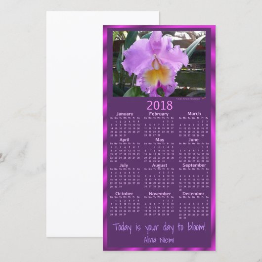 2018オーキッドカレンダー (正面/裏面)
