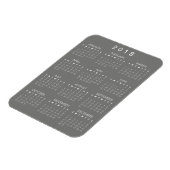 2018カレンダー磁石 – 中灰色 マグネット (左側)