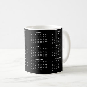 2018カレンダー コーヒーマグカップ