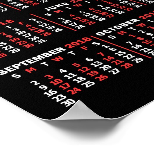 2018カレンダー(新しいバージョンの説明を参照) ポスター (角)