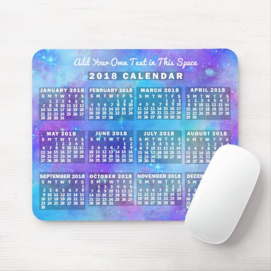 2018カレンダー(新しいバージョンの説明を参照) マウスパッド (マウス)