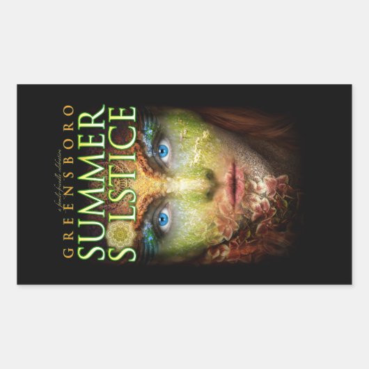 2018グリーンズボロ夏至フェスティバル土産 長方形シール (正面)