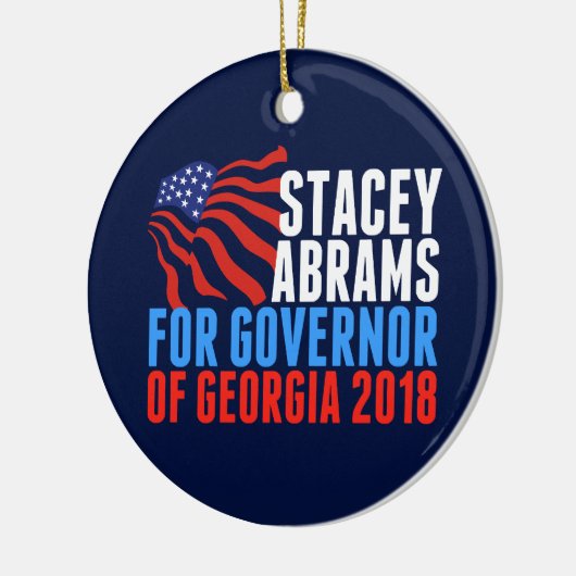 2018ジョージア州知事にStacey Abramsの投票 セラミックオーナメント (左)
