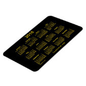 2018ネオン金ゴールドカレンダーby Janz 4x6マグネット マグネット (左側)