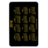 2018ネオン金ゴールドカレンダーby Janz 4x6マグネット マグネット (縦)