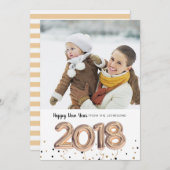 2018バルーン |祝祭日おめでとう |フォトカード シーズンカード (正面/裏面)