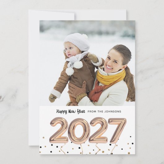 2018バルーン |祝祭日おめでとう |フォトカード シーズンカード (正面)