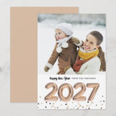 2018バルーン |祝祭日おめでとう |フォトカード シーズンカード (正面/裏面)