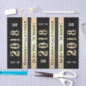 2018パーソナライズされた年、卒業式付き 薄葉紙 (クラフト)