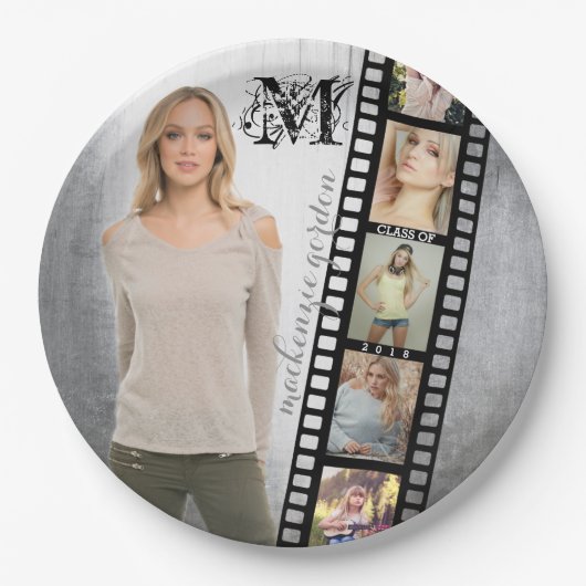 2018フレームのあなた自身の年長のポートレートのクラスを作って下さい ペーパープレート (正面)