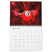 2018プール及びビリヤードの抽象的なカレンダー カレンダー (3月 2026)