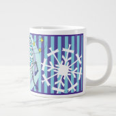 2018ホリデーゼブラクリスマスブルージャンボマグカップ ジャンボコーヒーマグカップ (右)