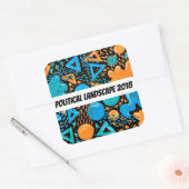 2018ユーモアのある年の政治情勢 スクエアシール (封筒)