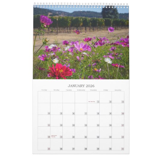 2018ワインの里のカレンダー|の募金活動 カレンダー (1月 2026)