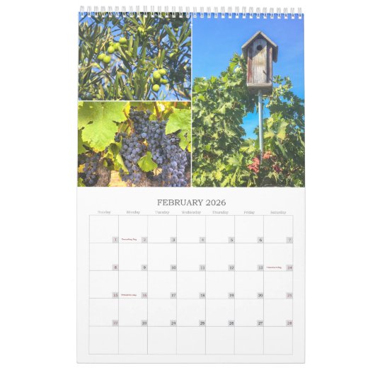 2018ワインの里のカレンダー|の募金活動 カレンダー (2月 2026)