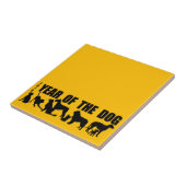 2018中国の年の新年の犬の黄色のタイル タイル (側面)