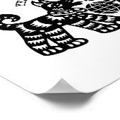 2018中国の年ペーパーカット地球ドッグカスタムポスター ポスター (角)