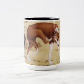 2018中国の年絵画の3犬マグカップ ツートーンマグカップ (中央)