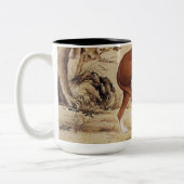 2018中国の年絵画の3犬マグカップ ツートーンマグカップ (左)