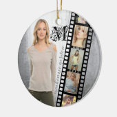 2018人の先輩のポートレートの卒業生の写真フレームのクラス セラミックオーナメント (左)