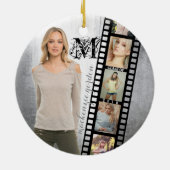 2018人の先輩のポートレートの卒業生の写真フレームのクラス セラミックオーナメント (裏面)