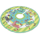 2018休日のシマウマの多彩な木のスカート ブラッシュドポリエステルツリースカート (アングル)