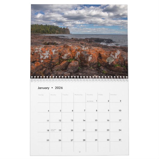 2018北の海岸 カレンダー (1月 2026)