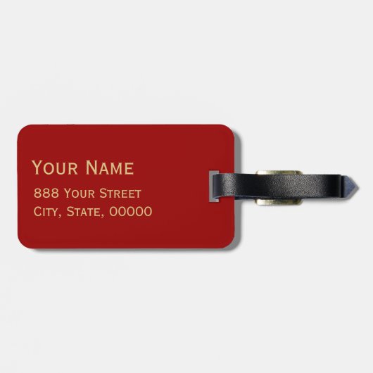 2018匹の犬年の金ゴールドのエンボスの効果の記号LuggageT ラゲッジタグ (裏面横)