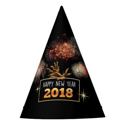 2018年おめでとう パーティーハット (正面)