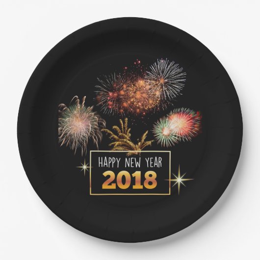 2018年おめでとう ペーパープレート (正面)