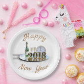 2018年おめでとう ペーパープレート (パーティー)