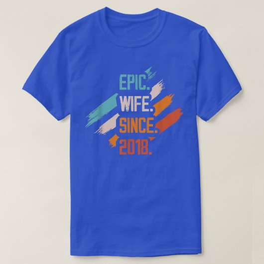 2018年から最強の妻 ファミリー 結婚 カップル Tシャツ (デザイン正面)