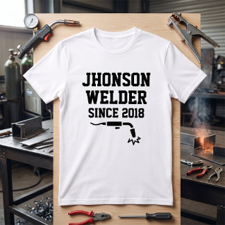 2018年から溶接士 溶接工 金属加工 産業用D Tシャツ