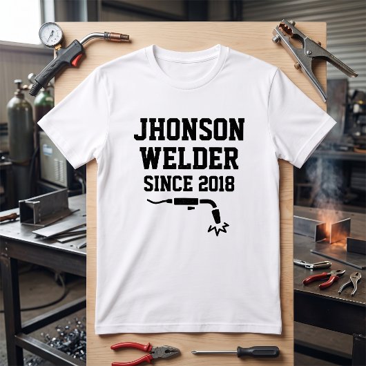 2018年から溶接士 溶接工 金属加工 産業用D Tシャツ