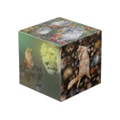 2018年に開催されたライオンとネコのフォトキューブ フォトキューブ (正面アングル)