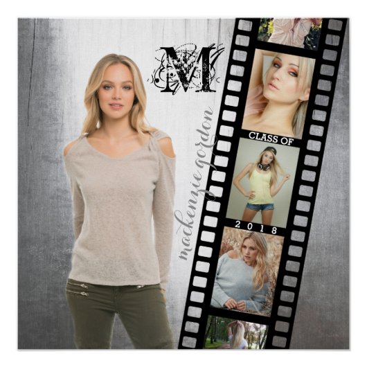 2018年のクラス上級ポートレート大学院写真フレーム ポスター (正面)