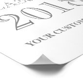 2018年のクラスGrad Sign Pink Waterカラーフローラ ポスター (角)