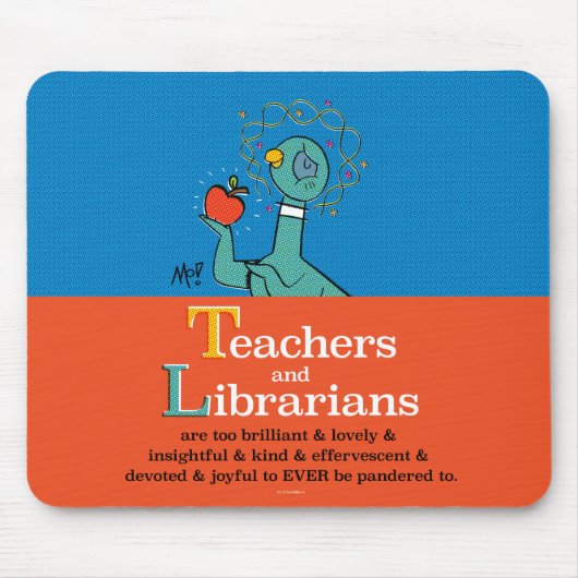 2018年のハトの先生と司書 マウスパッド (正面)