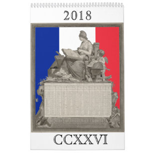 2018年のフランスのな革命暦 カレンダー