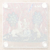 2018年の一角獣(ユニコーン)の光景 ガラスコースター (裏面)
