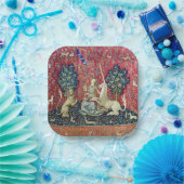 2018年の一角獣（ユニコーン）の光景 ペーパープレート (パーティー)