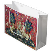 2018年の一角獣(ユニコーン)の光景 ラージペーパーバッグ (正面アングル)