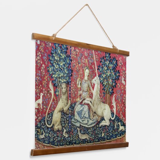 2018年の一角獣(ユニコーン)の光景 吊り下げ型タペストリー (傾斜あり)