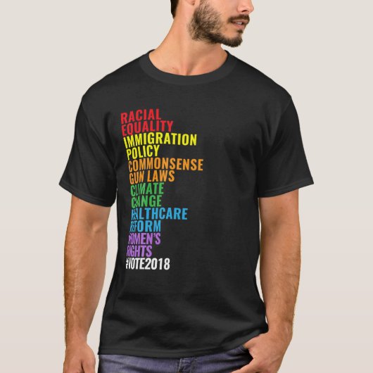 2018年の中期民主党選挙S票 Tシャツ (正面)