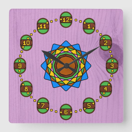 2018年の冬 スクエア壁時計 (正面)