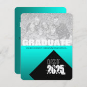 2018年の卒業パーティクラスカスタム招待状1 招待状 (正面/裏面)