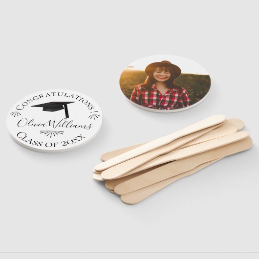 2018年の卒業式キャップクラス写真 ハンドファン (組立なし)