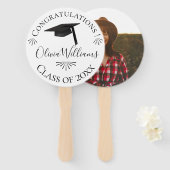 2018年の卒業式キャップクラス写真 ハンドファン (正面&裏面)