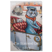 2018年の図解入りの、写真付きのな猫のヴィンテージの芸術のカレンダー カレンダー (カバー)