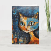 2018年の夜の猫 カード (正面)